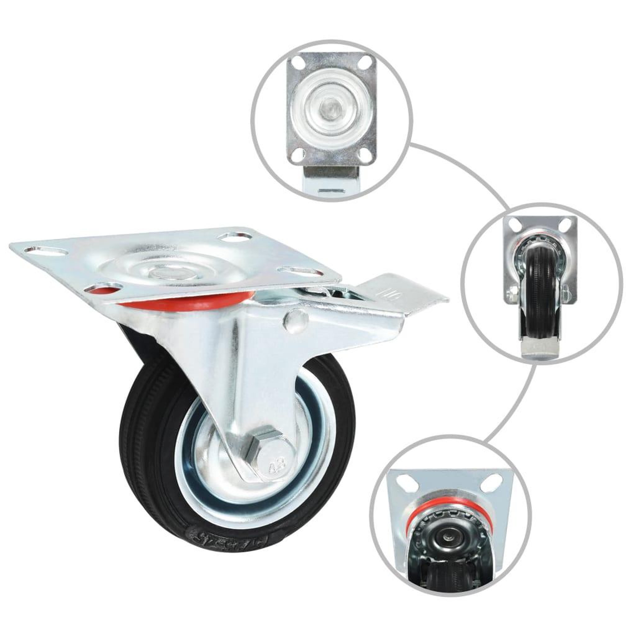 Voir la diapositive 2 : VIDAXL 32 pcs Roulettes 75 mm