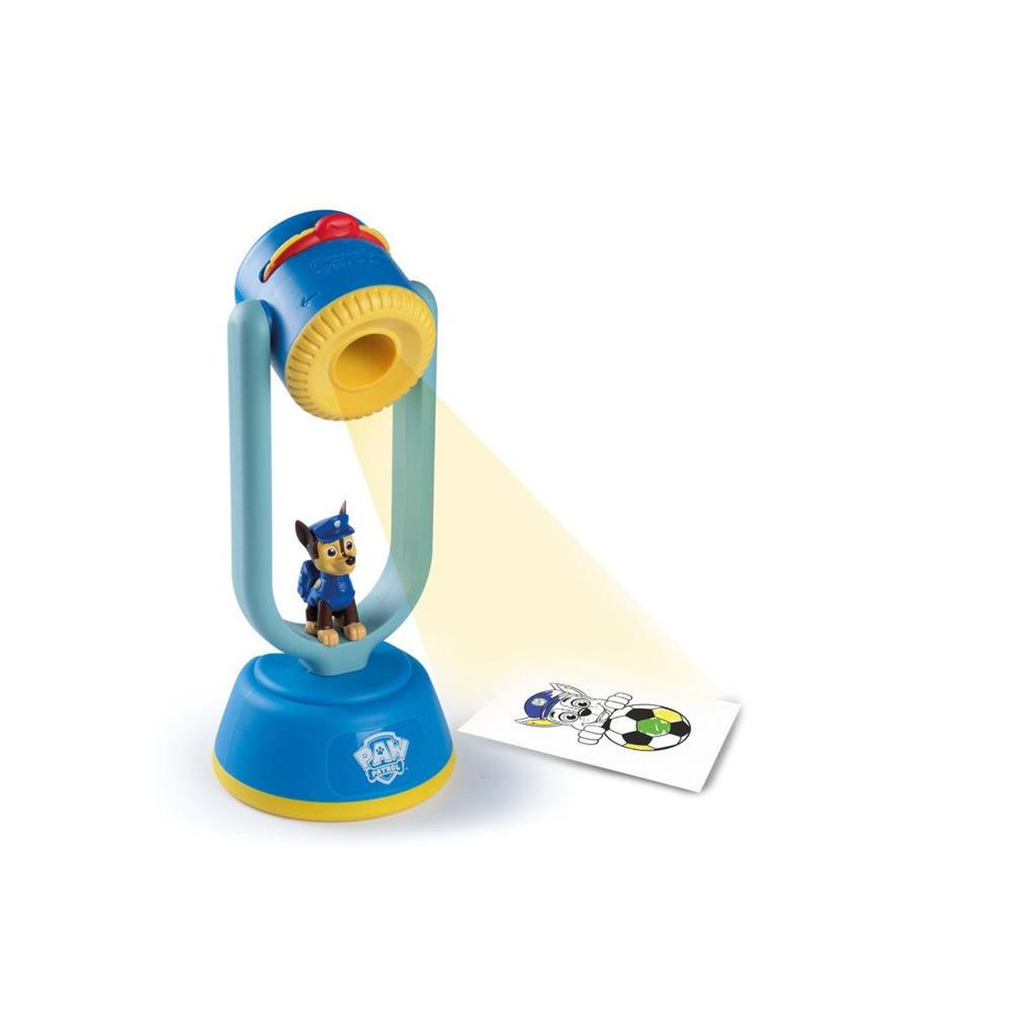 SMOBY Projecteur de dessin pour enfants paw patrol bleu et rouge, mise au point et orientation réglables, pieds antidérapants, système à disques 128 modèles