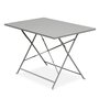  Table de jardin bistrot pliable - Emilia rectangle - Table rectangle 110x70cm en acier thermolaqué