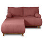 Voir la diapositive 1 : BEST MOBILIER Cristal - canapé 3 places - convertible avec coffre et grand pouf - en velours texturé