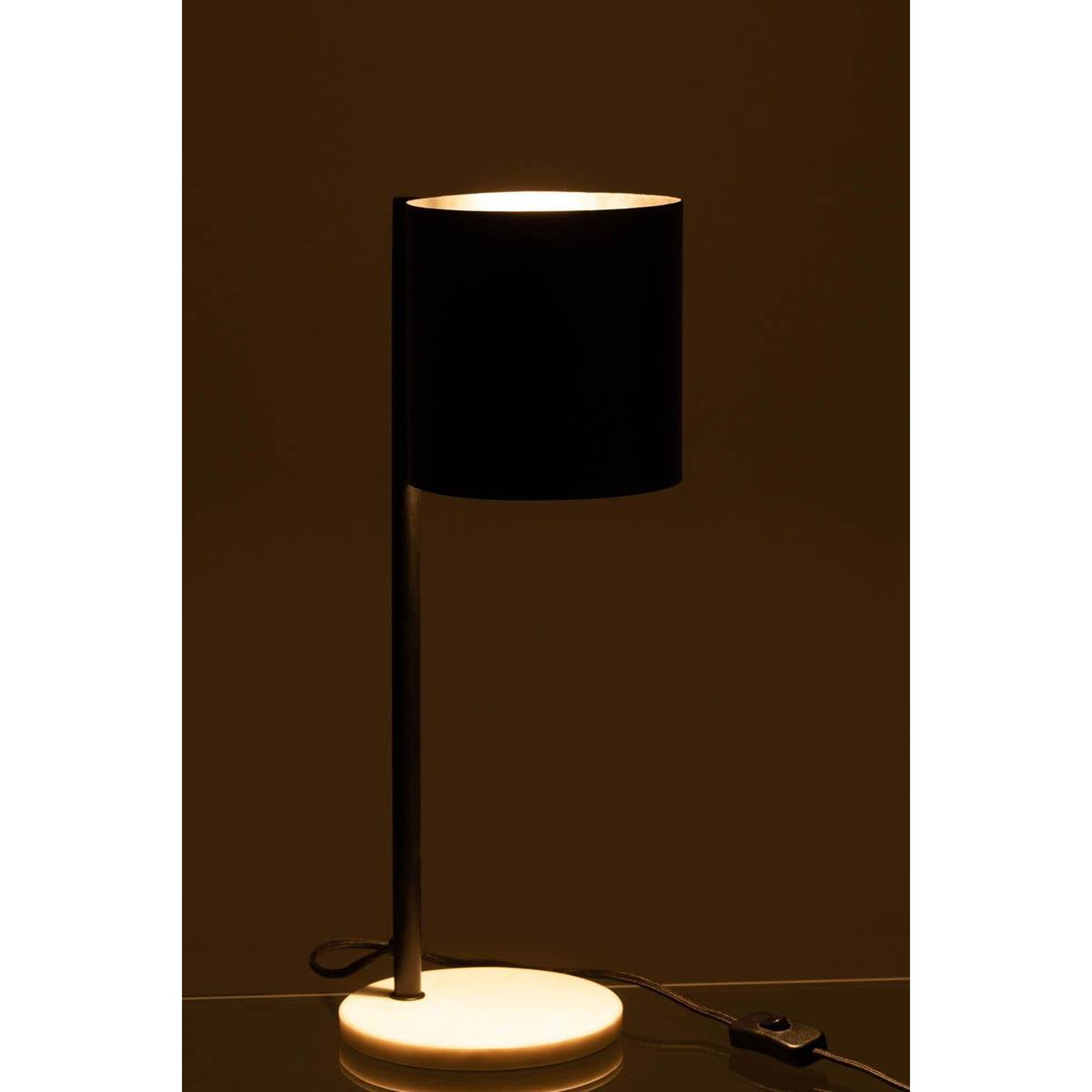 Voir la diapositive 3 : J-LINE Lampe à Poser en Métal  Bart  48cm Noir