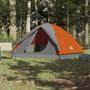 Voir la diapositive 3 : VIDAXL Tente de camping a dome 6 personnes orange impermeable