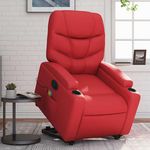 VIDAXL Fauteuil inclinable de massage Rouge Similicuir