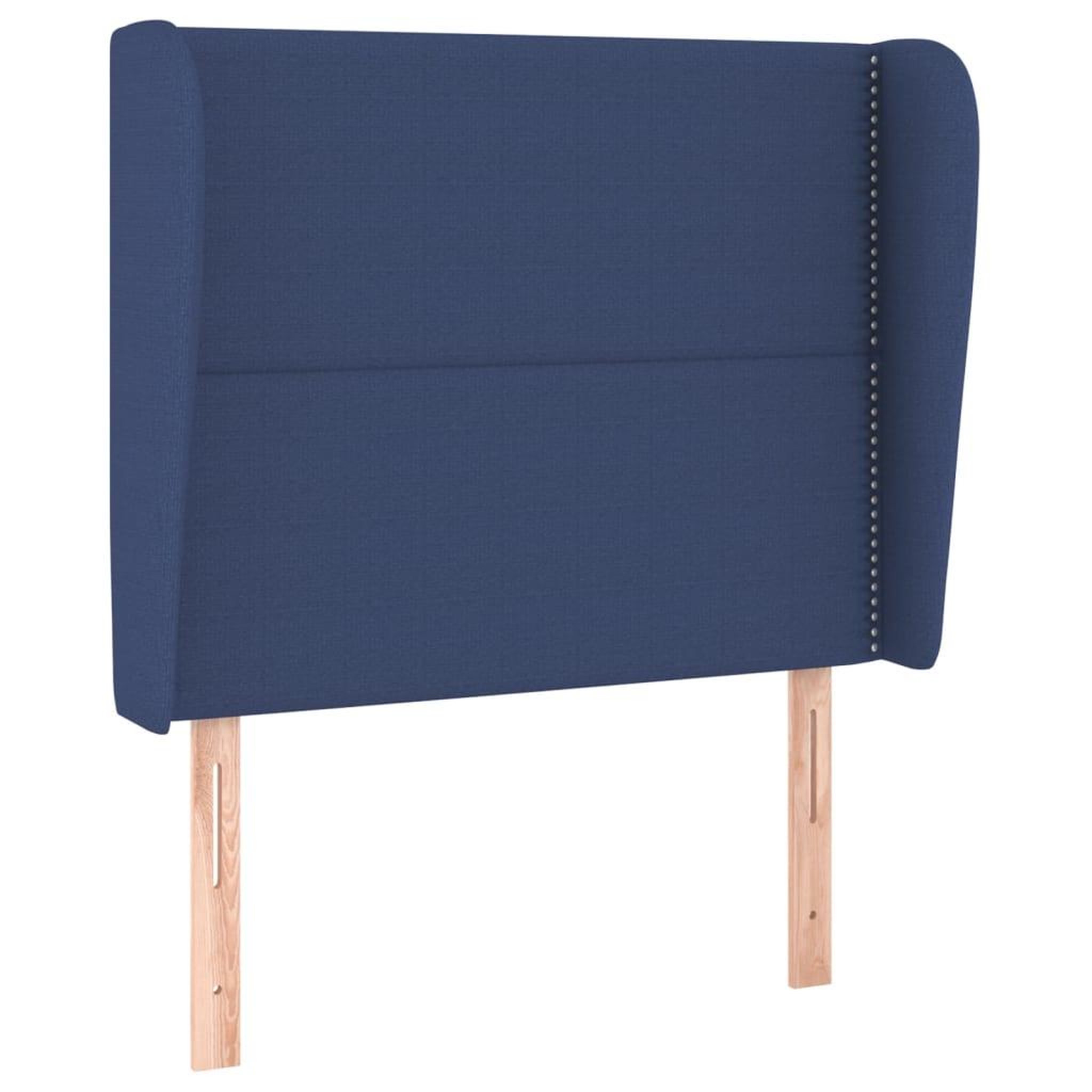 Voir la diapositive 2 : VIDAXL Tete de lit avec oreilles Bleu 103x23x118/128 cm Tissu