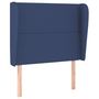 Voir la diapositive 2 : VIDAXL Tete de lit avec oreilles Bleu 103x23x118/128 cm Tissu
