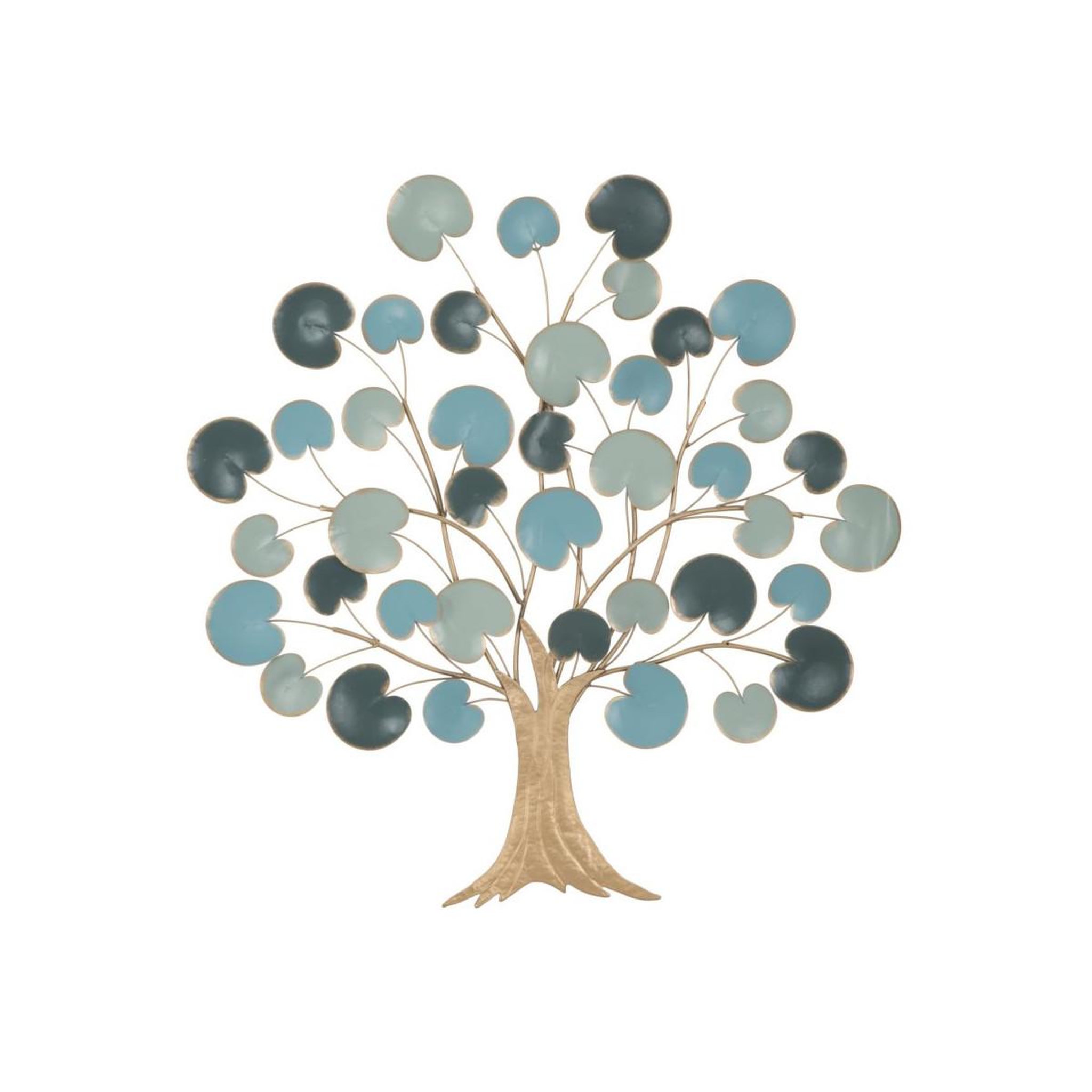 Paris Prix Décoration murale en métal  pommier  90cm bleu