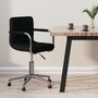 Voir la diapositive 1 : VIDAXL Chaise pivotante de bureau Noir Tissu