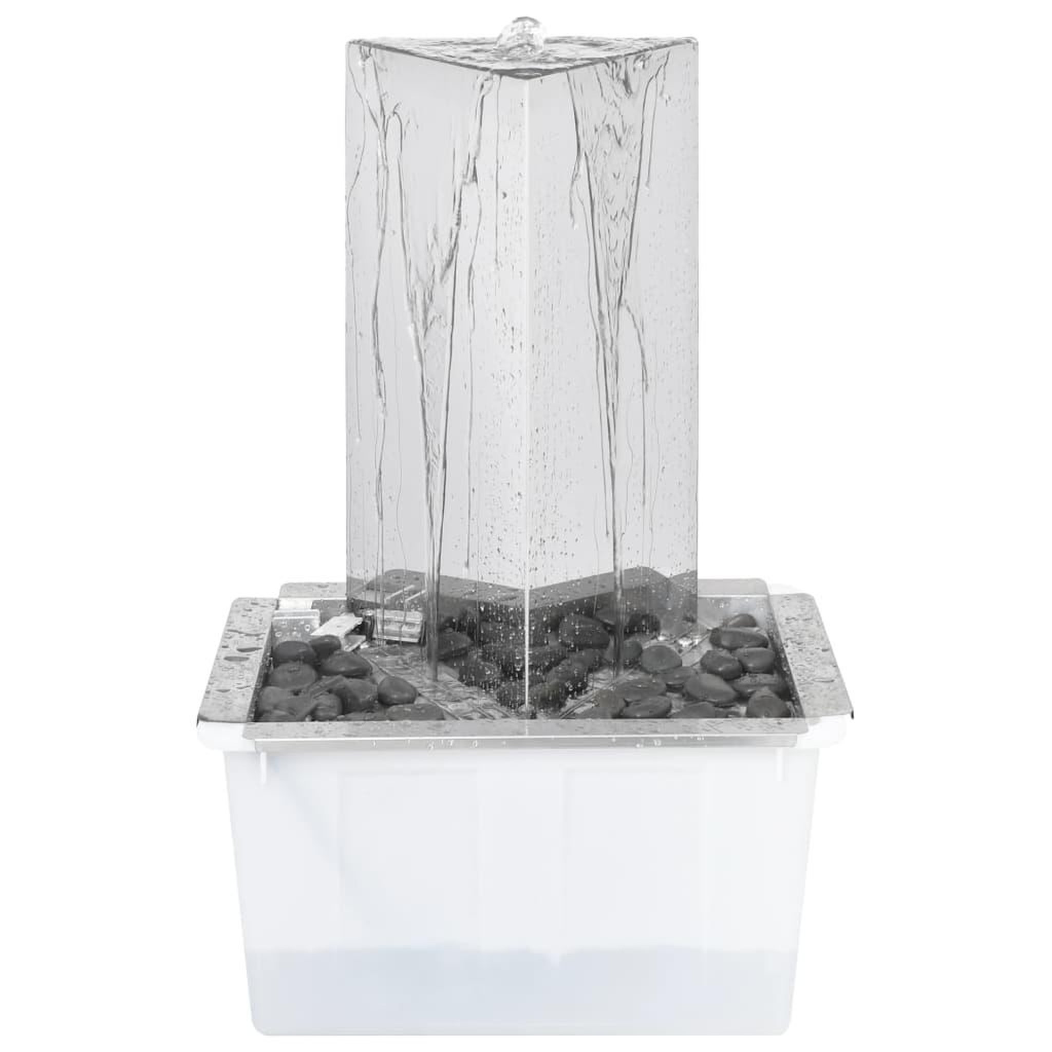 Voir la diapositive 5 : VIDAXL Fontaine de jardin et pompe acier inoxydable 76 cm triangulaire