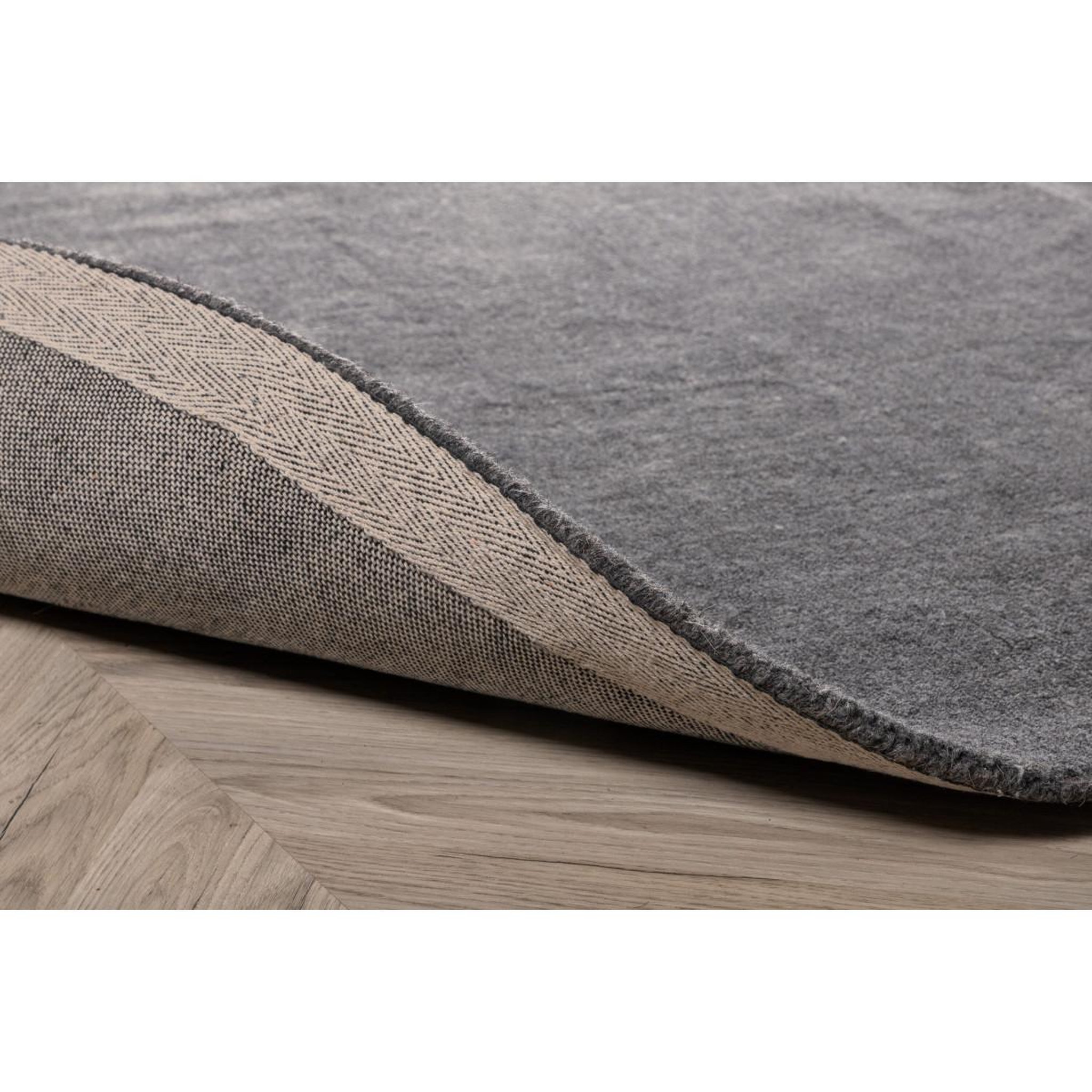 Voir la diapositive 5 : Paris Prix Tapis déco rond en laine  ulla  200cm gris foncé