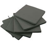 OUTSUNNY Lot de 6 coussins de chaises de jardin polyester gris foncé
