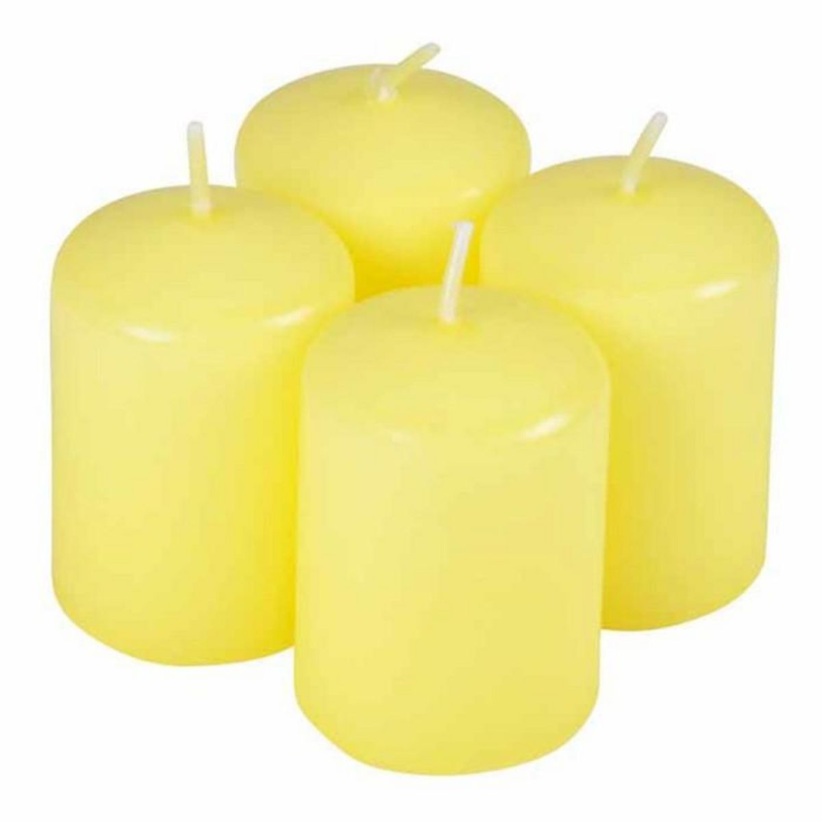 Paris Prix Lot de 4 Bougies Parfumées Piliers  Essentiel  6cm Citronnelle