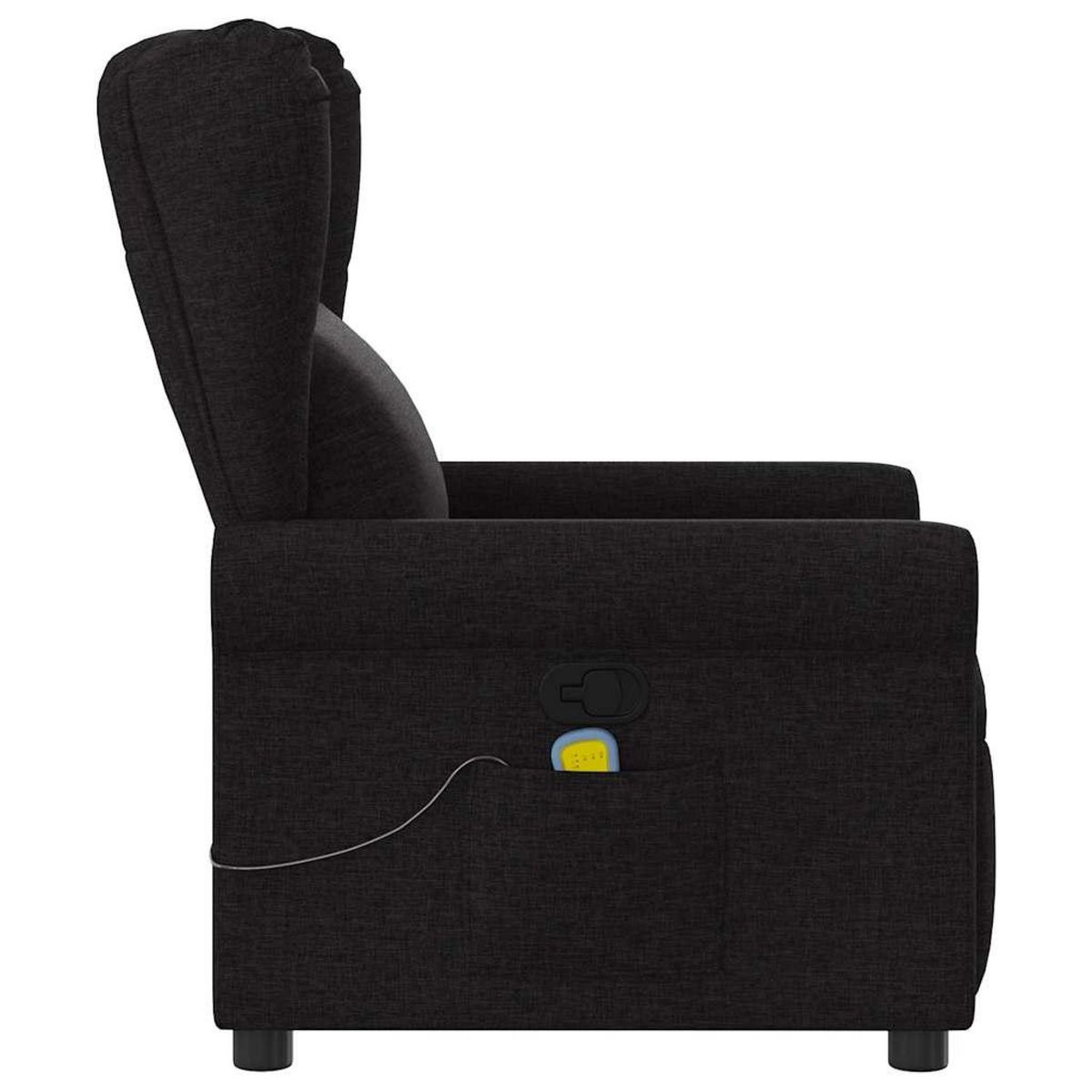 VIDAXL Fauteuil de massage inclinable Noir Tissu