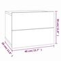 Voir la diapositive 6 : VIDAXL Tables de chevet 2 pcs Chene fume 40x30x30 cm Bois d'ingenierie