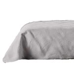 Douceur d'Intérieur Dessus de lit matelassé DEER - Microfibre unie. Coloris disponibles : Gris