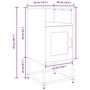 Voir la diapositive 6 : VIDAXL Table de chevet rose 36x39x78 cm acier lamine a froid
