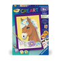 Voir la diapositive 1 : RAVENSBURGER CreArt Kids 18x24cm Cheval fleuri, Kit de peinture par numéros Numéro d'Art, Des 7 ans, 25906, Ravensburger