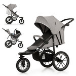 KINDERKRAFT Poussette 3 roues tout-terrain Helsi 2. Coloris disponibles : Noir, Gris