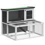 Voir la diapositive 2 : VIDAXL Clapier gris 102x90x84,5 cm bois de pin massif