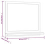 Voir la diapositive 6 : VIDAXL Miroir de bain Sonoma gris 40x10,5x37 cm Bois d'ingenierie