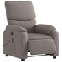 Voir la diapositive 3 : VIDAXL Fauteuil de massage inclinable electrique Taupe Tissu