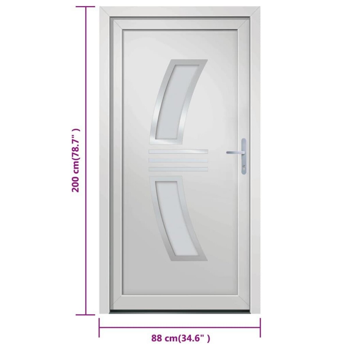 VIDAXL Porte d'entree Blanc 88x200 cm PVC
