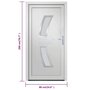 Voir la diapositive 6 : VIDAXL Porte d'entree Blanc 88x200 cm PVC