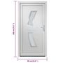 Voir la diapositive 6 : VIDAXL Porte d'entree Blanc 88x200 cm PVC