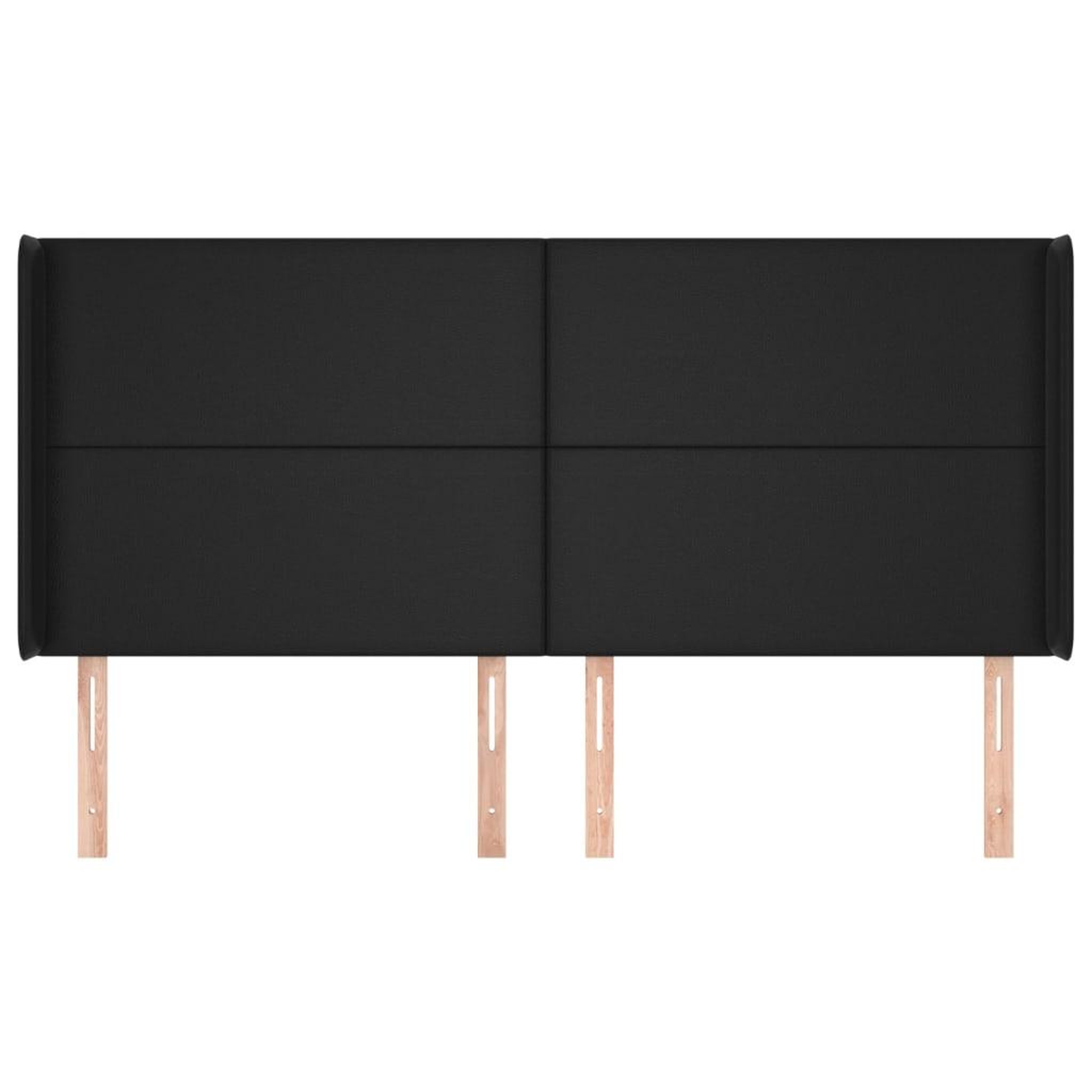 Voir la diapositive 3 : VIDAXL Tete de lit avec oreilles Noir 203x16x118/128 cm Similicuir