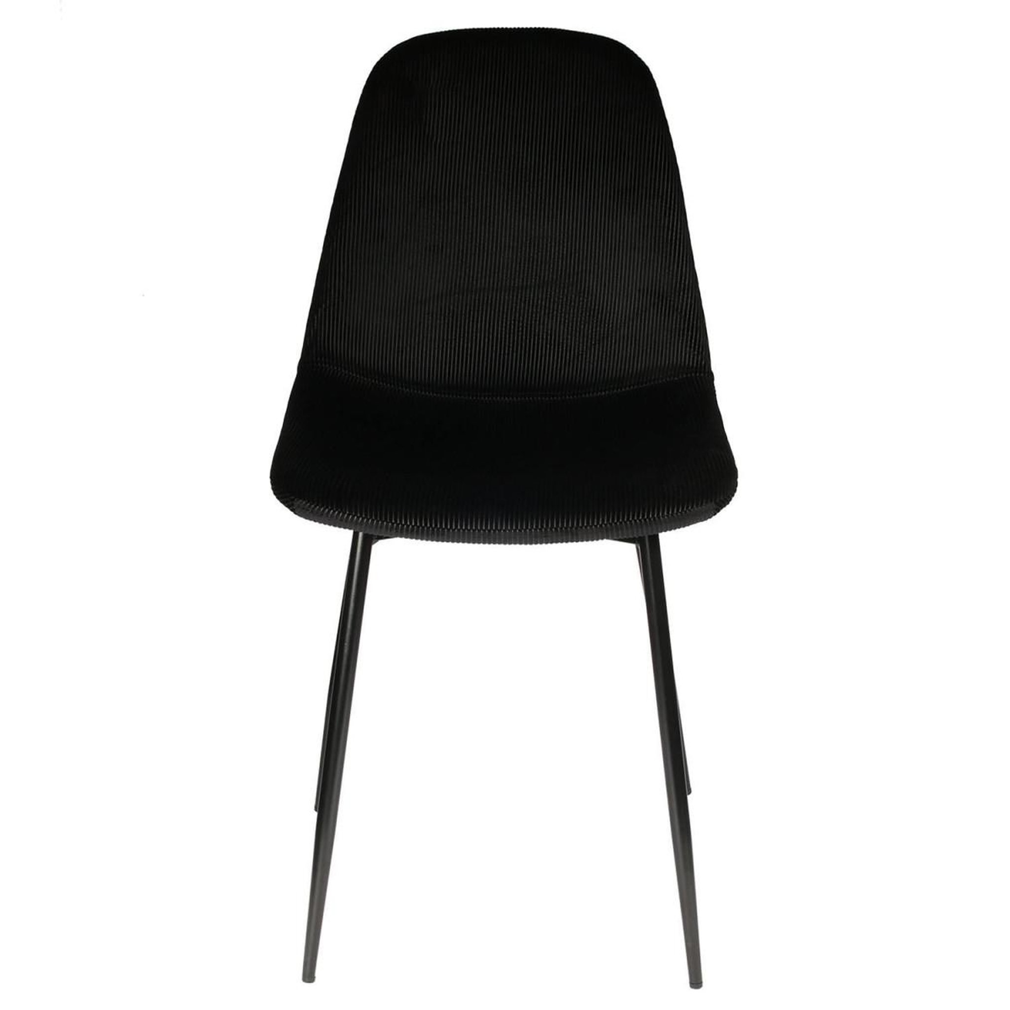 Voir la diapositive 3 : The Home Deco Factory Lot de 4 chaises velours  giulia  85cm noir