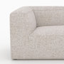 Voir la diapositive 2 : Rendez vous déco Canapé d'angle droit modulable en tissu beige 4 places avec 2 poufs-Hestia