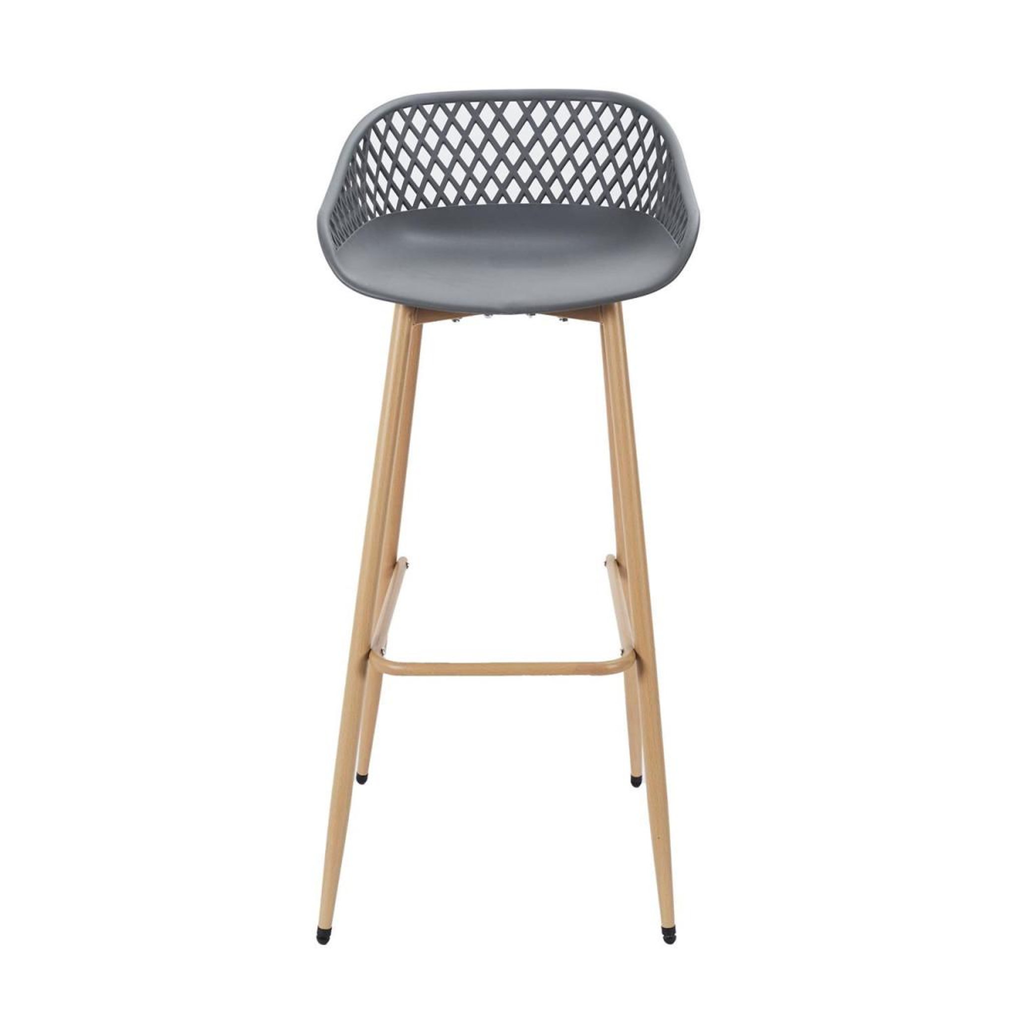 Voir la diapositive 3 : The Home Deco Factory Lot de 2 Tabourets de Bar  Malaga  88cm Gris