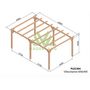 Voir la diapositive 2 : JARDIDECO Pergola en bois lamellé-collé Villeurbanne 600 x 400 cm - Maderland