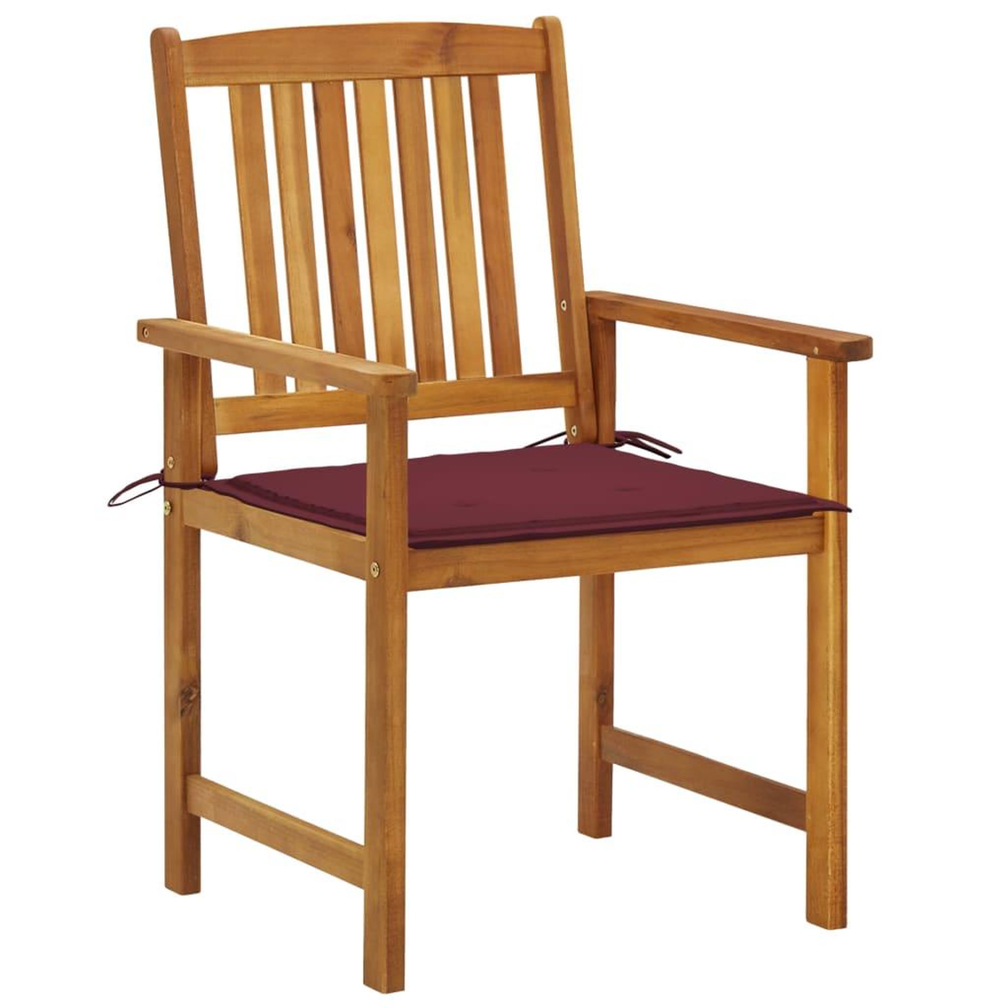 Voir la diapositive 2 : VIDAXL Chaises de jardin avec coussins lot de 4 Bois d'acacia massif