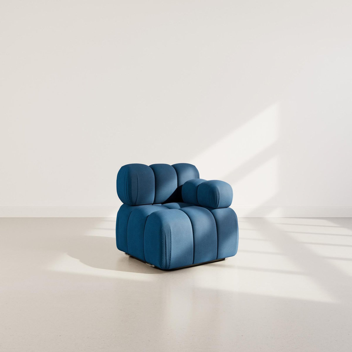 LISA DESIGN Ruby - module d'assise droit en velours texturé