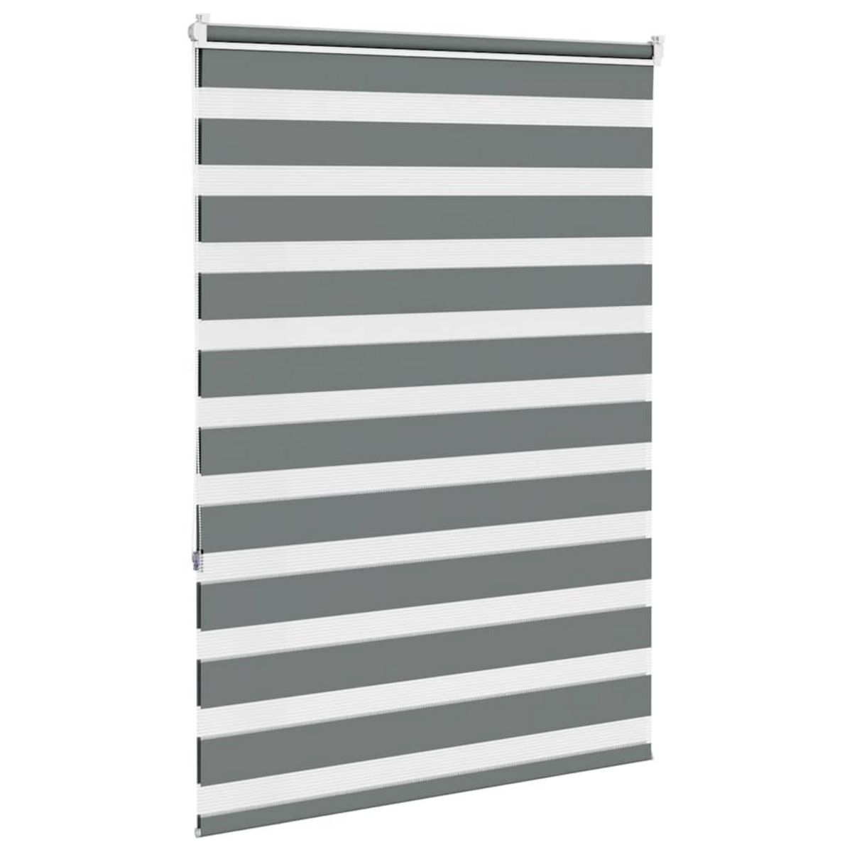 VIDAXL Store zebre gris fonce largeur du tissu 110,9 cm polyester