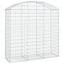 Voir la diapositive 2 : VIDAXL Panier de gabions arque 150x50x140/160 cm Fer galvanise