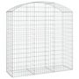 Voir la diapositive 2 : VIDAXL Panier de gabions arque 150x50x140/160 cm Fer galvanise