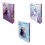 DISNEY Cahier de texte à spirale 17x22 cm Reine des neiges 2 Elsa et Anna dos à dos violet et fleurs