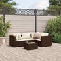Voir la diapositive 1 : VIDAXL Salon de jardin 5 pcs avec coussins Marron Resine tressee