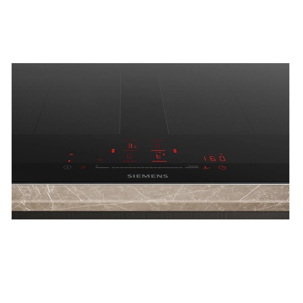 Siemens Table de cuisson à induction  91cm 4feux 7400w noir - EX275HXC1E