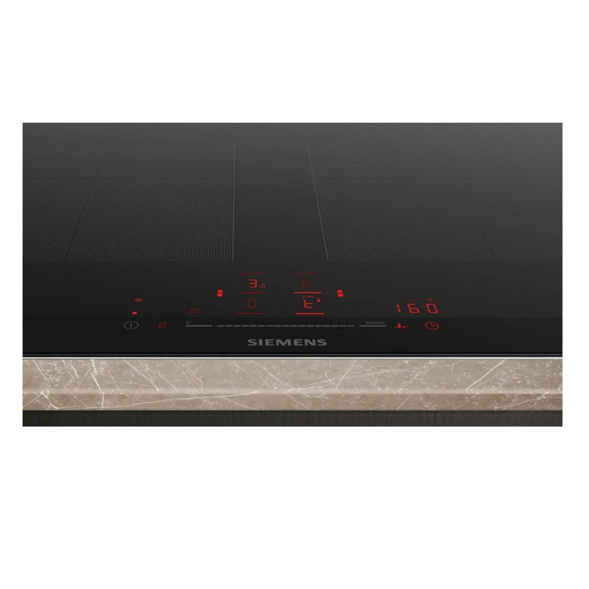 Siemens Table de cuisson à induction  91cm 4feux 7400w noir - EX275HXC1E