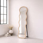 Voir la diapositive 2 : Paris Prix Miroir sur Pied Ondulé  Loui  158cm Beige