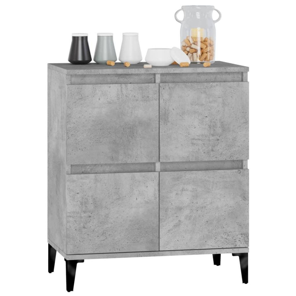 VIDAXL Buffet Gris beton 60x35x70 cm Bois d'ingenierie