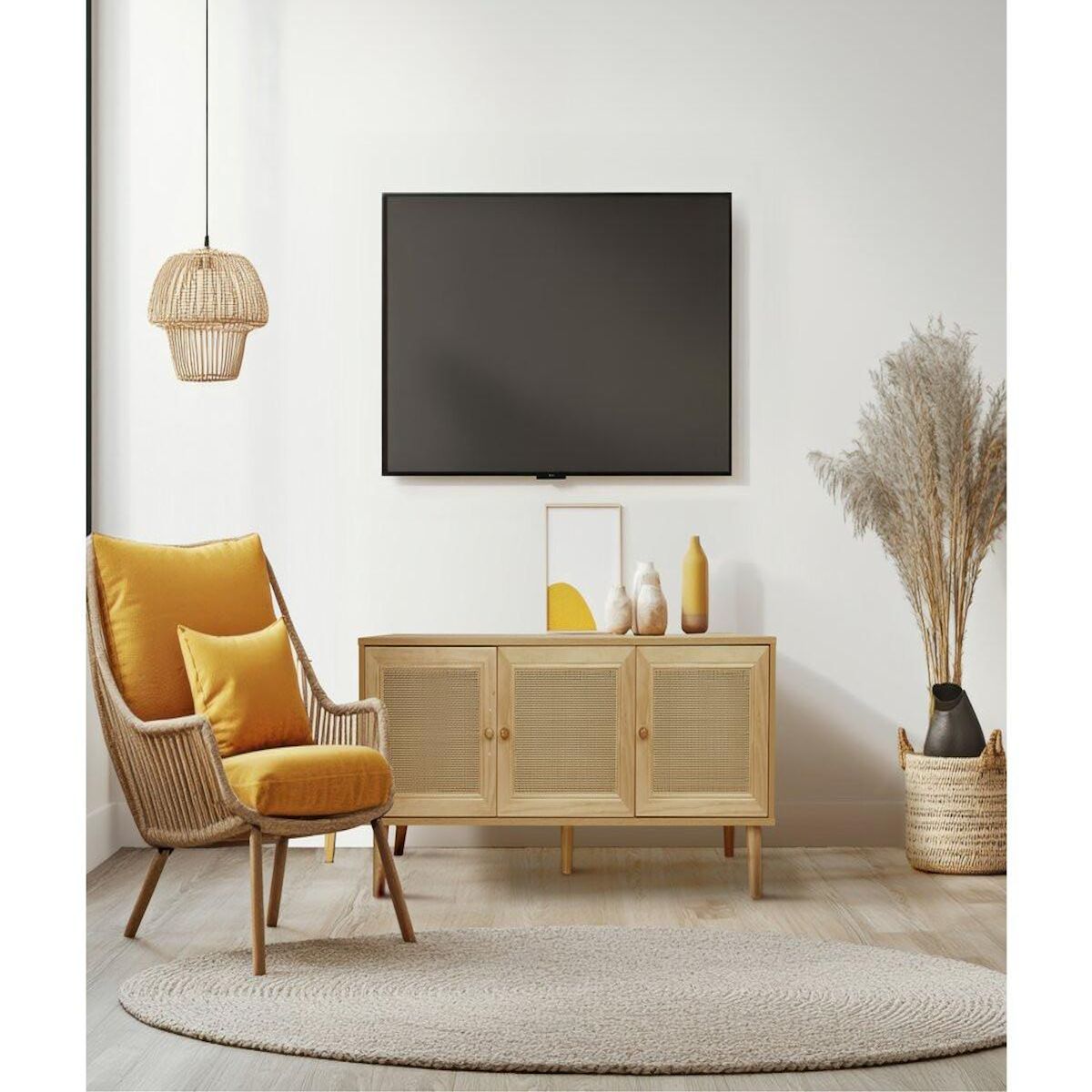 Habitat et Jardin Buffet style cannage  Neuille  - 120 x 40 x 71.5 cm - Beige