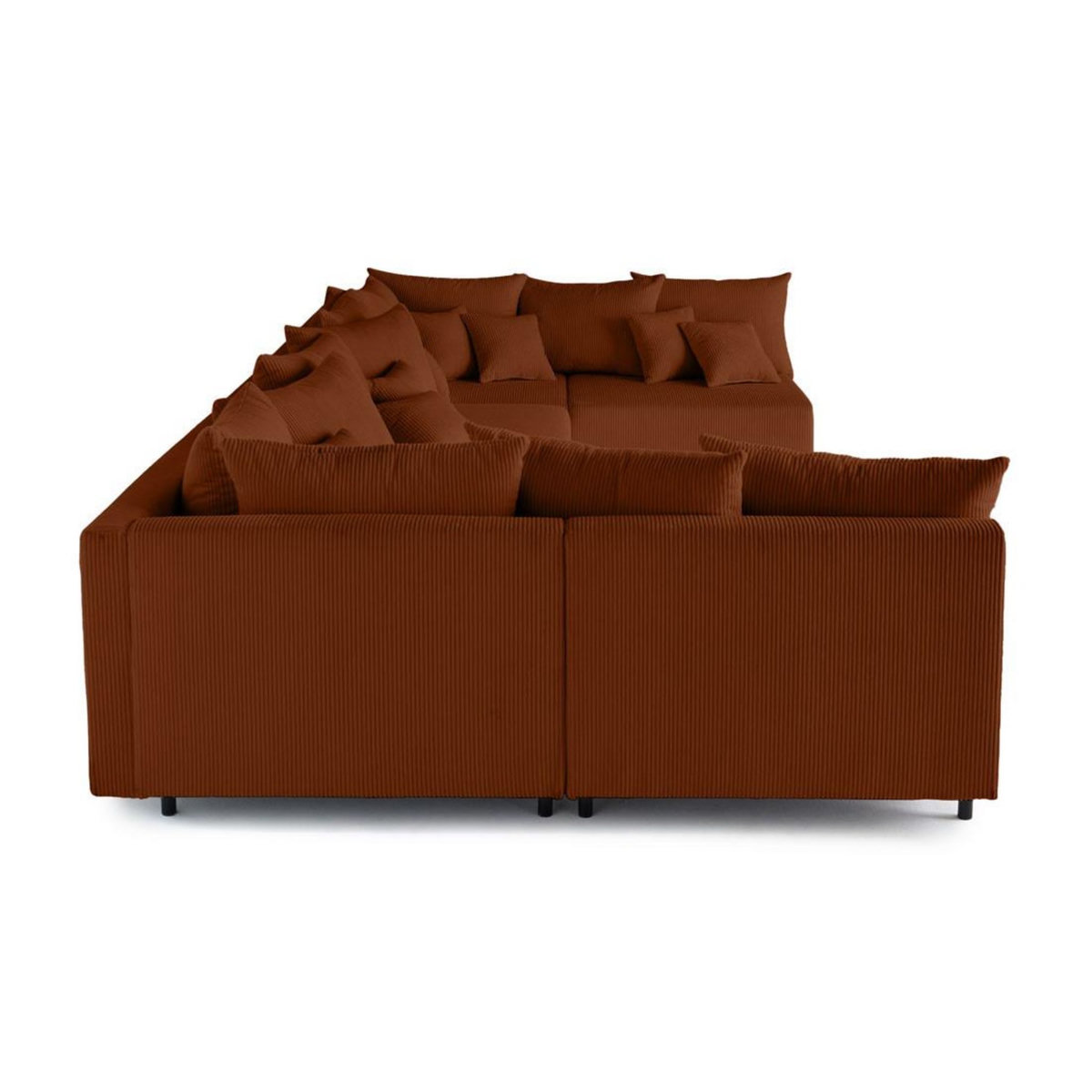 LISA DESIGN Edinburg - canapé modulable panoramique 6 places - en velours côtelé