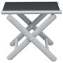 Voir la diapositive 4 : VIDAXL Repose-pied pliable noir et argente textilene et aluminium
