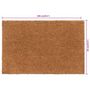 Voir la diapositive 6 : VIDAXL Tapis de porte naturel 65x100 cm fibre de coco touffete