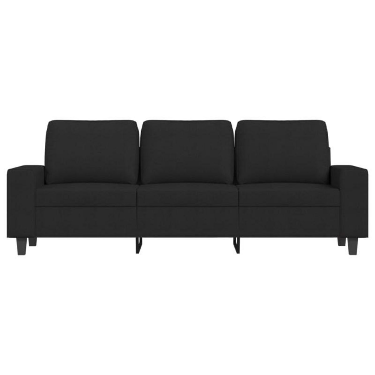 VIDAXL Canapé à 3 places Noir 180 cm Tissu