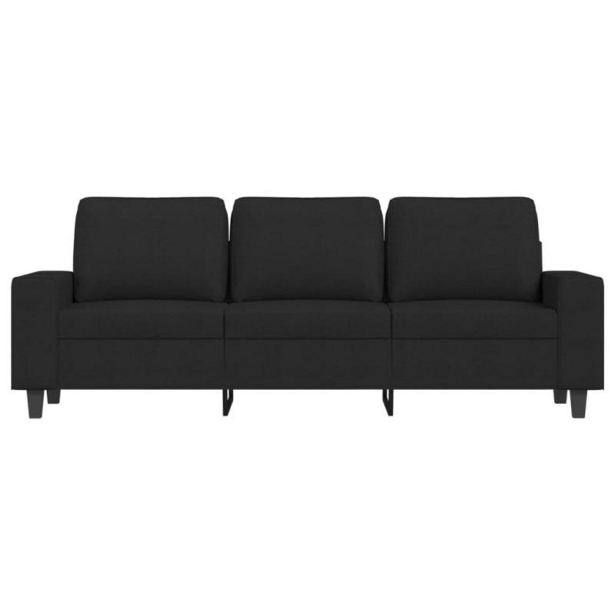 VIDAXL Canapé à 3 places Noir 180 cm Tissu