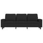 Voir la diapositive 3 : VIDAXL Canapé à 3 places Noir 180 cm Tissu